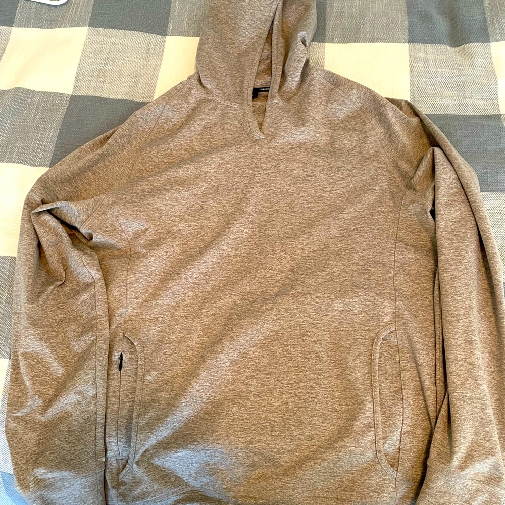 Public Rec Politan Hoodie Size L Color Heather Silver Spoon
